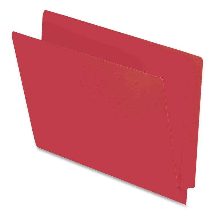 TOPS BUSINESS FORMS Colored End Tab Folders with Reinforced Double-Ply Straight Cut Tabs, Letter Size, 0.75" Expansion, Red, 100/Box (PFXH110DR) thumbnail 2