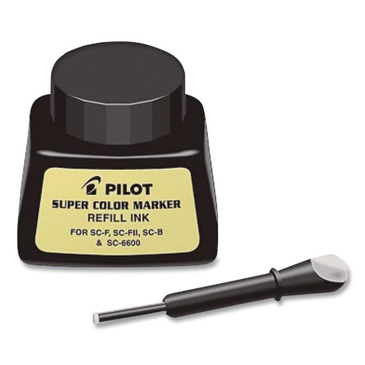 PILOT CORP. OF AMERICA Super Color Marker Refill Ink, 30 mL Bottle, Black (PIL43500EA) thumbnail 2