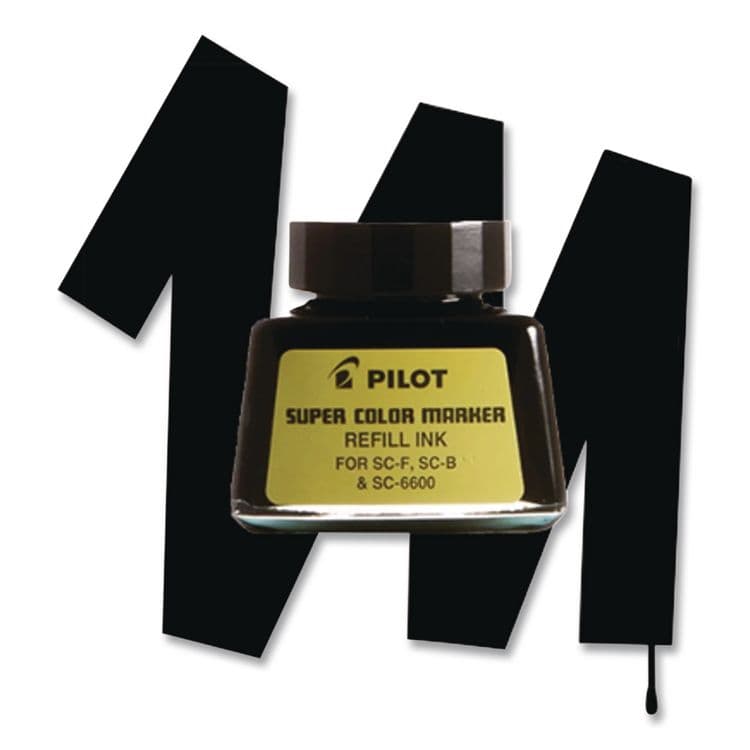 PILOT CORP. OF AMERICA Super Color Marker Refill Ink, 30 mL Bottle, Black (PIL43500EA) thumbnail 3
