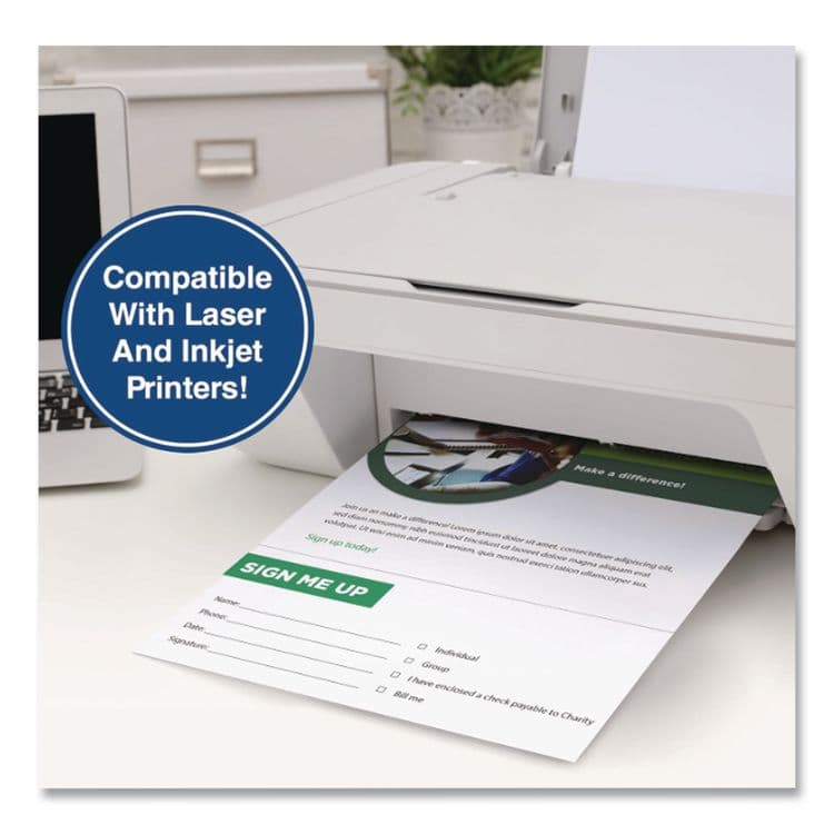 PARIS CORPORATION Perforated Paper, 92 Bright, Perforated 3.66" from Bottom, 8.5 x 11, White, 500 Sheets/Ream, 5 Reams/Carton (PWK04124P) thumbnail 4