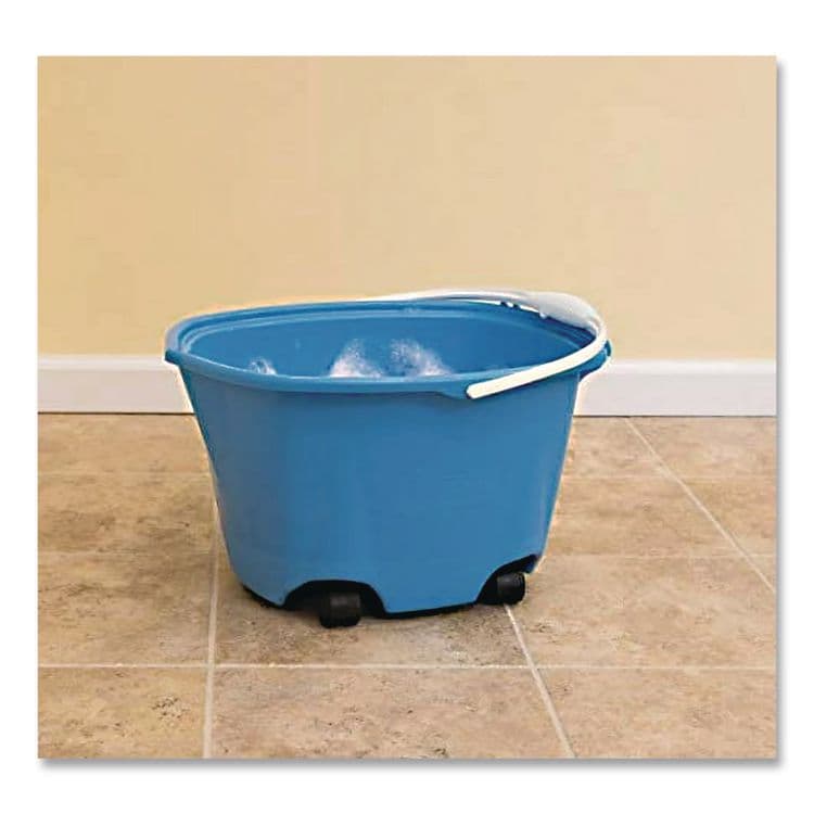 QUICKIE EZ-Glide Bucket on Wheels, 5 qt, Blue (QCK20000ZQK) thumbnail 4