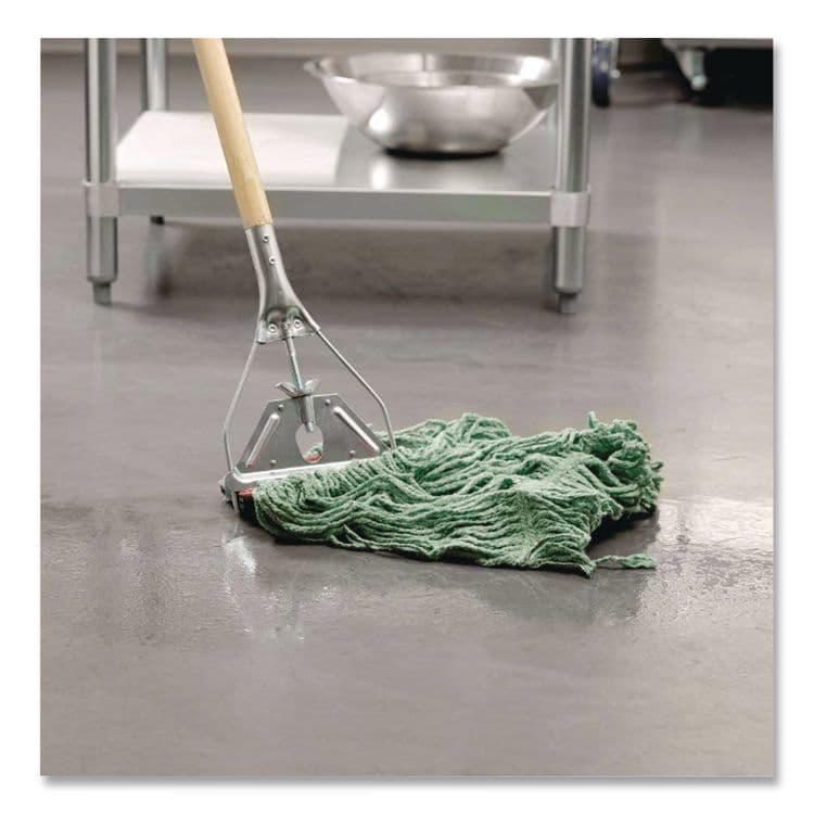 RUBBERMAID COMMERCIAL PROD. Super Stitch Blend Mop, Cotton/Synthetic, Green (RCPFGD25306GR00) thumbnail 3