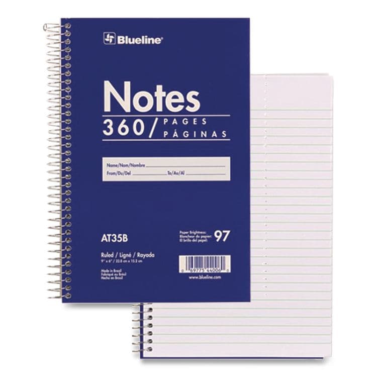 REDIFORM OFFICE PRODUCTS Steno Notes Notebook, Gregg Rule, Blue/White Cover, (180) 9 x 6 Sheets (REDAT35B)
