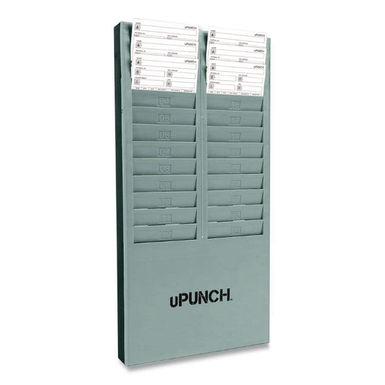 WORKWELL TECHNOLOGIES Time Card Rack, 24 Pockets, Gray (PPZHNTCR24) thumbnail 2