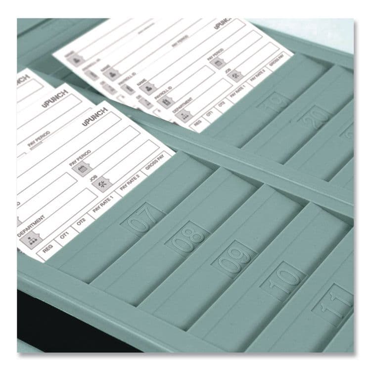 WORKWELL TECHNOLOGIES Time Card Rack, 24 Pockets, Gray (PPZHNTCR24) thumbnail 4