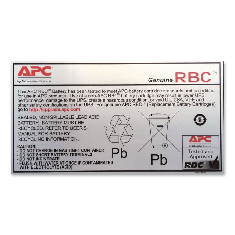 AMERICAN POWER CONVERSION UPS Replacement Battery, Cartridge #17 (RBC17) (SEURBC17) thumbnail 2