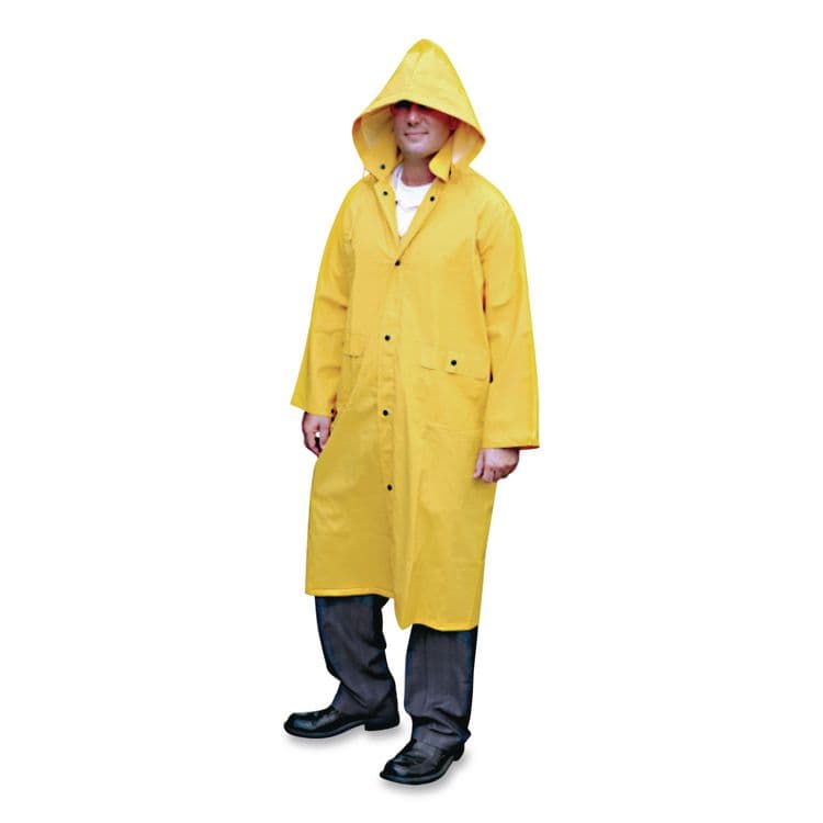 MCR SAFETY 200C Yellow Classic Rain Coat, X-Large (RVR200CXL) thumbnail 4