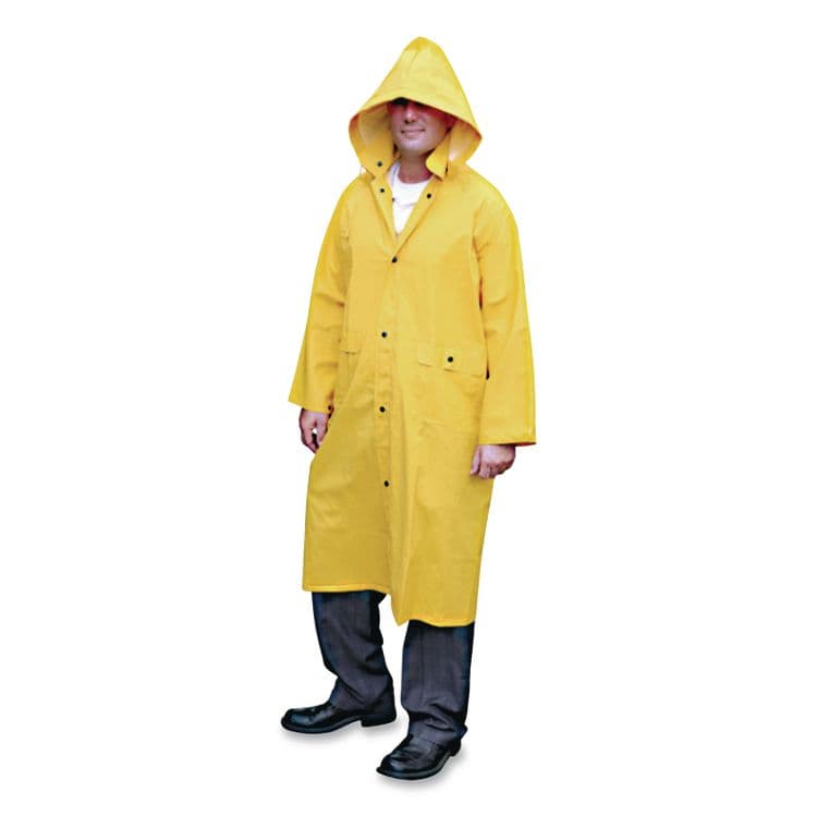 MCR SAFETY 200C Yellow Classic Rain Coat, 2X-Large (RVR200CX2) thumbnail 4