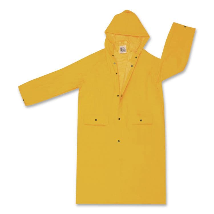 MCR SAFETY 200C Yellow Classic Rain Coat, 2X-Large (RVR200CX2) thumbnail 3