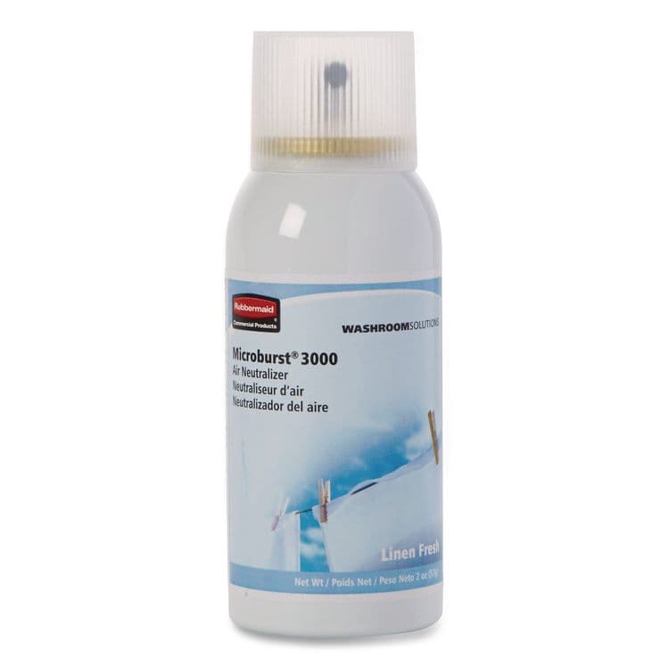 RUBBERMAID COMMERCIAL PROD. Microburst 3000 Refill, Linen Fresh, 2 oz Aerosol Spray, 12/Carton (RCP4012551) thumbnail 2