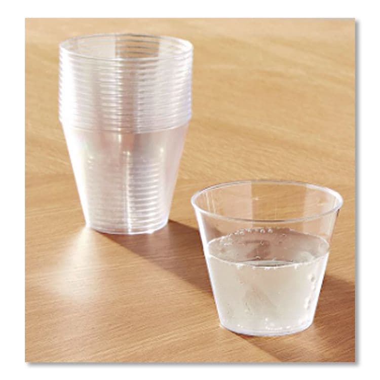 FINELINE Plastic Tumblers, Squat, 5 oz, Clear, 20 Bag, 25 Bags/Carton (SVV405) thumbnail 4