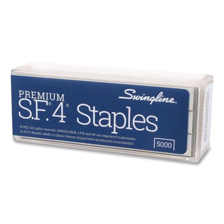 ACCO BRANDS, . S.F. 1 Standard Staples, 0.25" Leg, 0.5" Crown, Steel, 5,000/Box, 3 Boxes/Pack (SWIS7035104) thumbnail 2