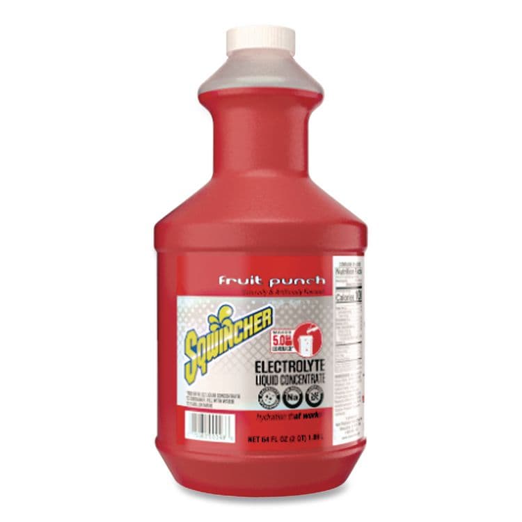 SQWINCHER CORP Liquid Concentrate Electrolyte Drink, Fruit Punch, 64oz Bottles, 6/Carton (SQW030325FP) thumbnail 2