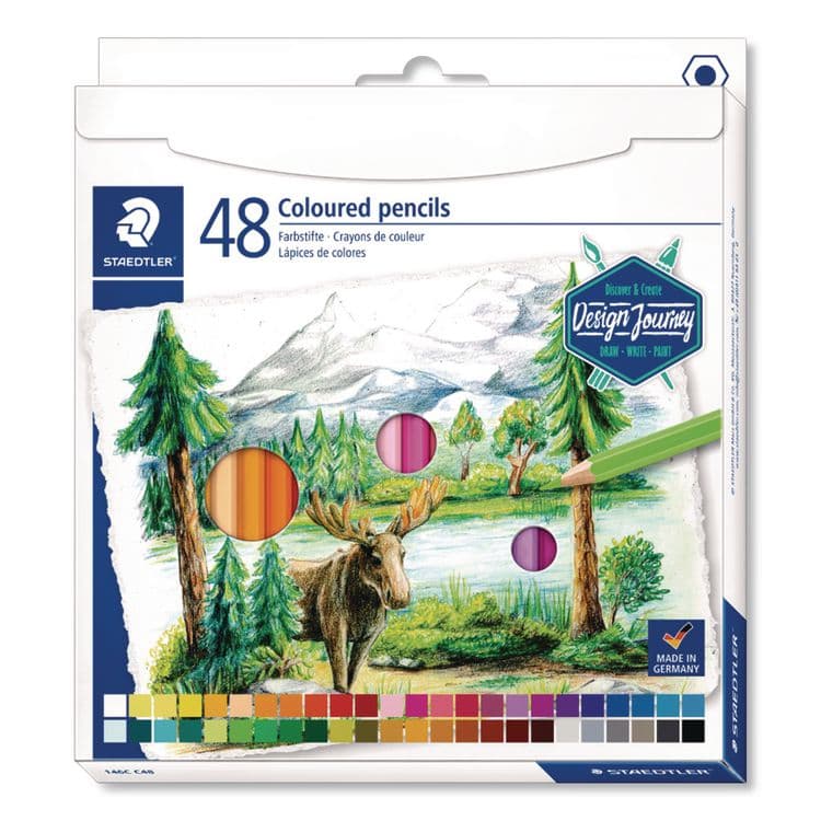 STAEDTLER, . Colored Pencils, 4 mm, Assorted Lead/Barrel Colors, 48/Set (STD1270C48A6)