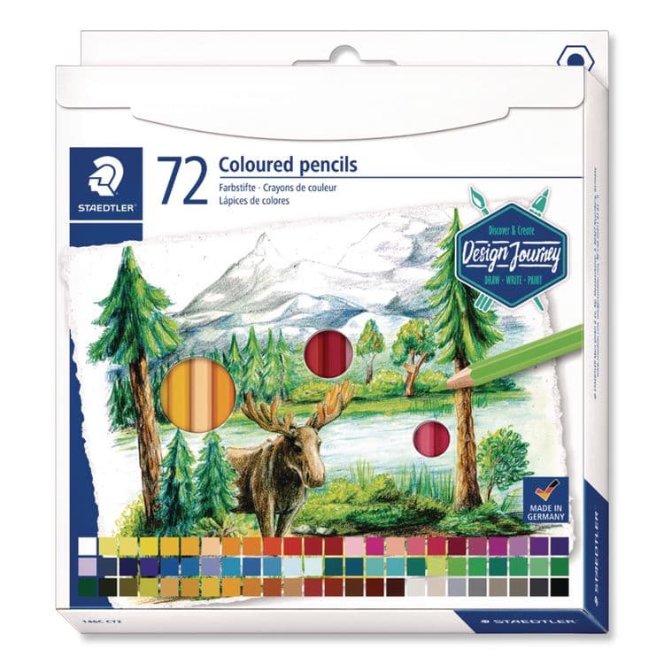 STAEDTLER, . Colored Pencils, 4 mm, Assorted Lead and Barrel Colors, 72/Set (STD1270C72A6)