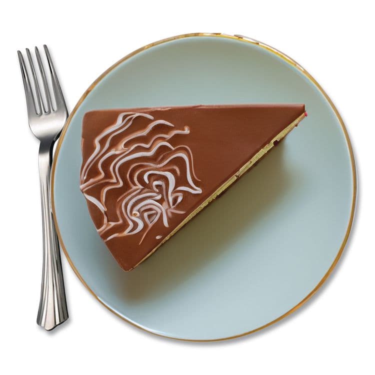 TABLEMATE PRODUCTS, CO. Sterling Heavyweight Plastic Cutlery, Fork, Silver, 50/Pack (TBL8305FSV) thumbnail 4