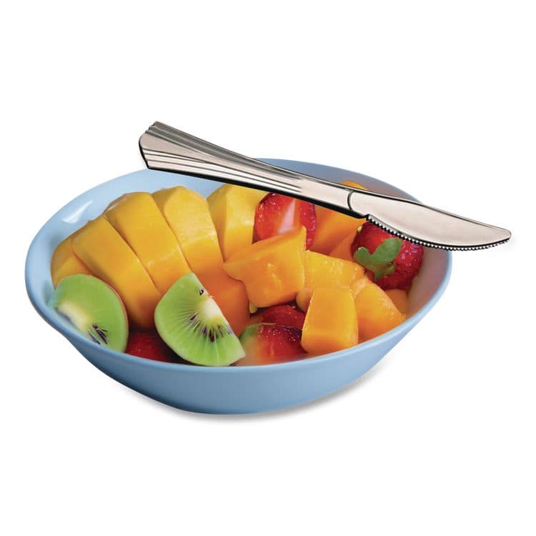 TABLEMATE PRODUCTS, CO. Sterling Heavy-Duty Plastic Cutlery, Heavyweight Knife, Silver, 50/Pack (TBL8305KSV) thumbnail 4