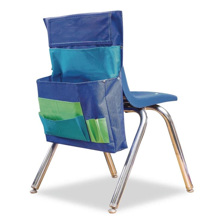 TEACHER CREATED RESOURCES Chair Pocket, 15.5 x 18, Canvas, Blue/Teal/Lime (TCRTCR20970)