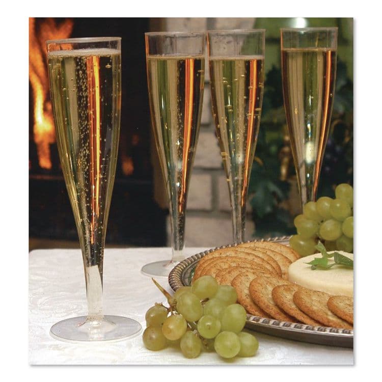 TABLEMATE PRODUCTS, CO. Plastic Champagne Glasses, 5 oz, Clear, 10/Pack (TBL0244Z) thumbnail 4