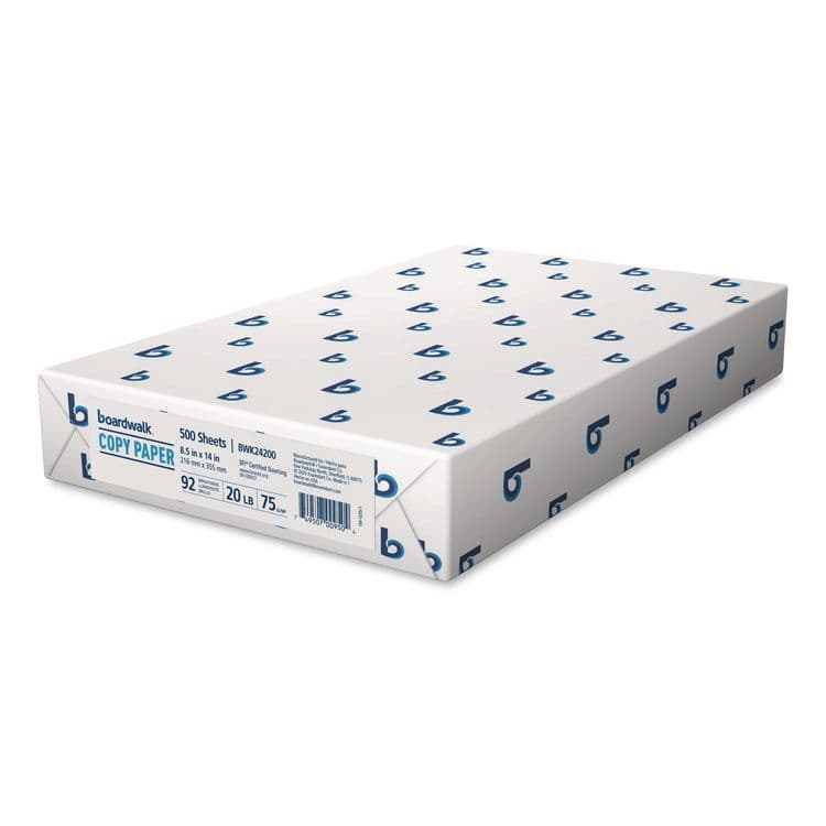BOARDWALK Legal Size Copy Paper, 92 Bright, 20 lb Bond Weight, 8.5 x 14, White, 500 Sheets/Ream, 10 Reams/Carton (BWK24200) thumbnail 3