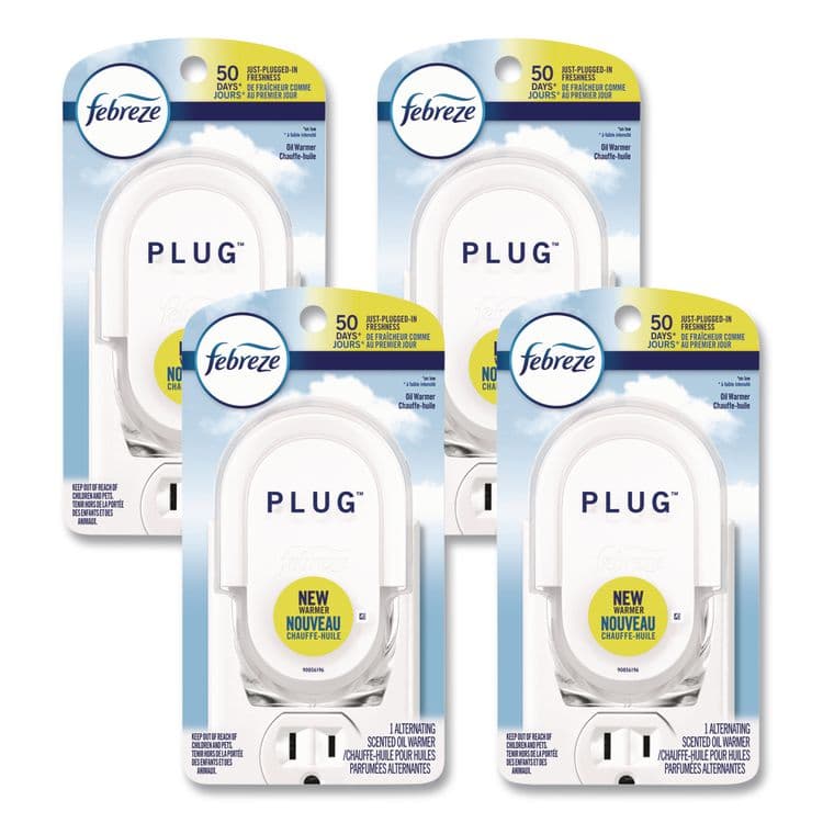 PROCTER & GAMBLE PLUG Air Freshener Warmer, 2.5" x 3" x 4", Off White, 4/Carton (PGC68232)