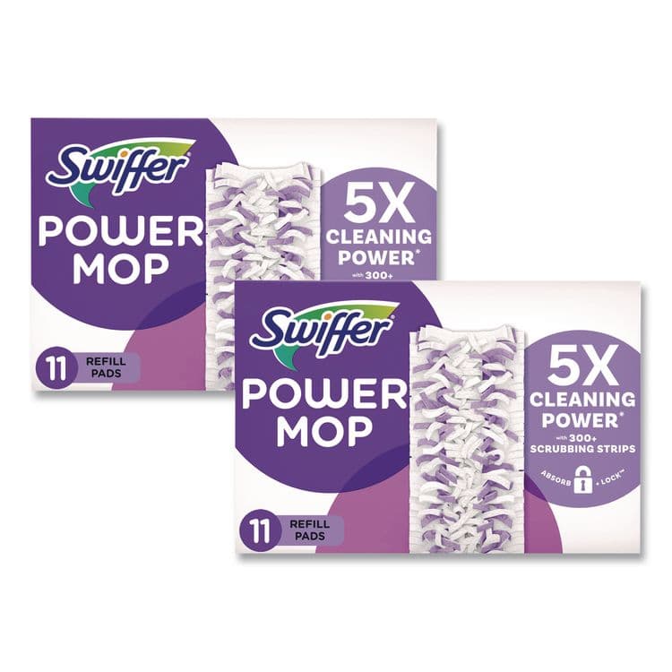 PROCTER & GAMBLE PowerMop Mopping Pads, 11.41 x 5.31, 11/Box, 2 Boxes/Carton (PGC12868)