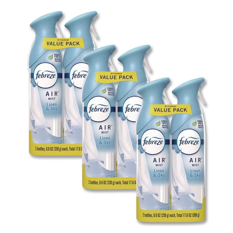 PROCTER & GAMBLE AIR, Linen and Sky, 8.8 oz Aerosol Spray, 2/Pack, 3 Packs/Carton (PGC17340)