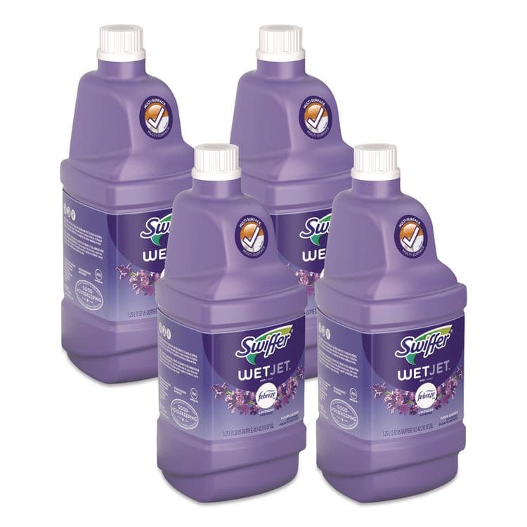 PROCTER & GAMBLE WetJet System Cleaning-Solution Refill, Lavender Scent, 1.25 L, 4/Carton (PGC77811CT)