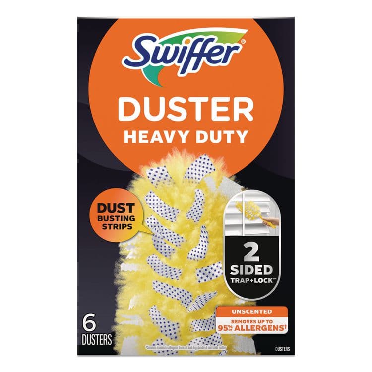 PROCTER & GAMBLE Heavy Duty Dusters Refill, Dust Lock Fiber, Yellow, 6/Box (PGC21620BX)