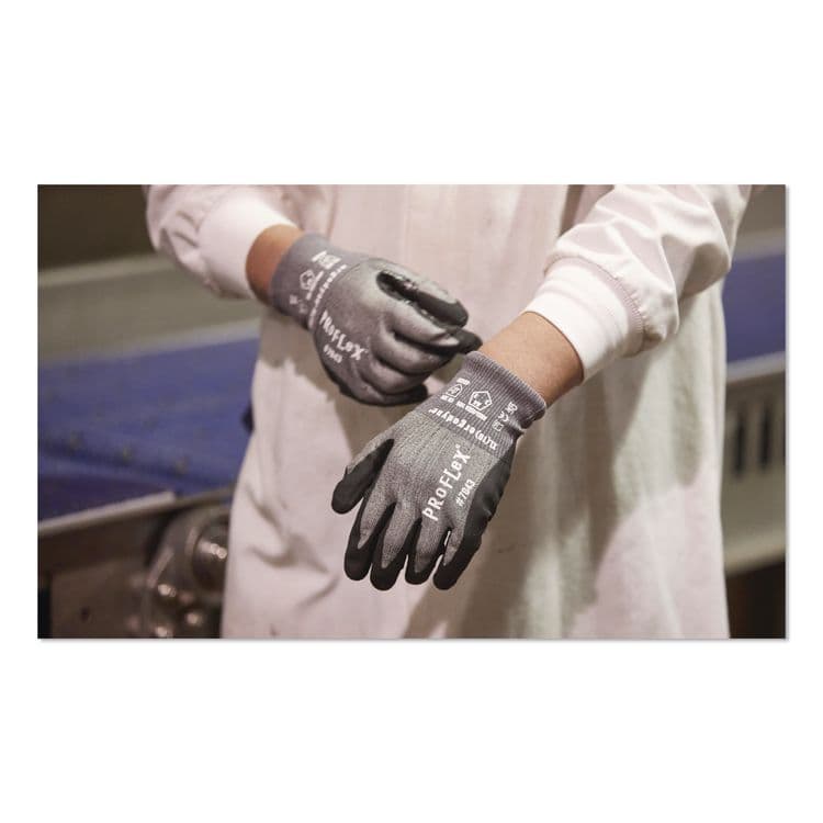 ERGODYNE CORPORATION ProFlex 7043 ANSI A4 Nitrile Coated CR Gloves, EN388: 4X42D, 7.5" Long, 3X-Large (12), Gray, Pair (EGO10527) thumbnail 3