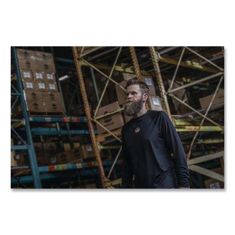 ERGODYNE CORPORATION N-Ferno 6435 Midweight Long Sleeve Base Layer Shirt, 5X-Large, Black (EGO40209) thumbnail 3