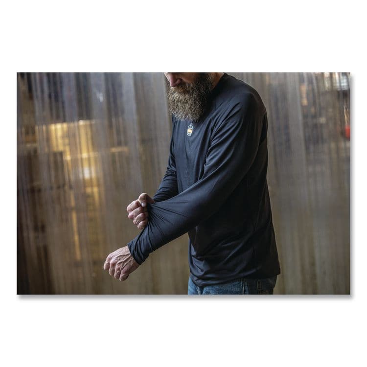 ERGODYNE CORPORATION N-Ferno 6435 Midweight Long Sleeve Base Layer Shirt, Small, Black (EGO40202) thumbnail 4