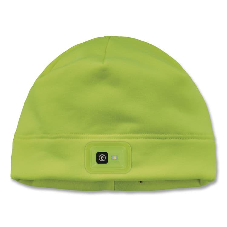 TENACIOUS HOLDINGS, . N-Ferno 6801 Winter Skull Cap with LED Rechargeable Light, Fleece, One Size Fits Most, Lime (EGO16790)