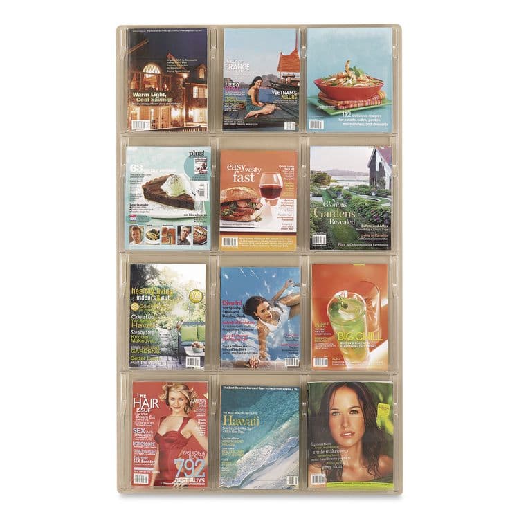 SAFCO PRODUCTS Reveal Clear Literature Displays, 12 Compartments, 30w x 2d x 49h, Clear (SAF5602CL) thumbnail 3