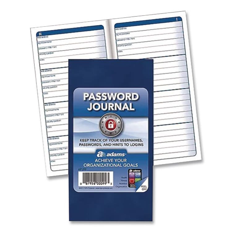 CARDINAL BRANDS . Password Journal, One-Part (No Copies), 3 x 1.5, 4 Forms/Sheet, 192 Forms Total (ABFAPJ99) thumbnail 4