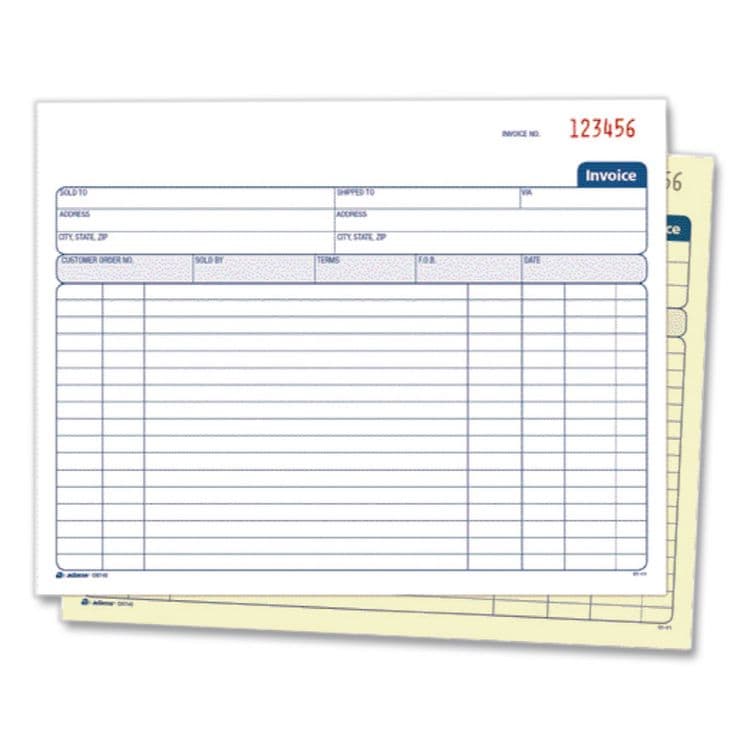 CARDINAL BRANDS . Multipart General-Purpose Invoice Pad, Two-Part Carbonless, 8.38 x 6.69, 50 Forms Total (ABFD8740) thumbnail 3