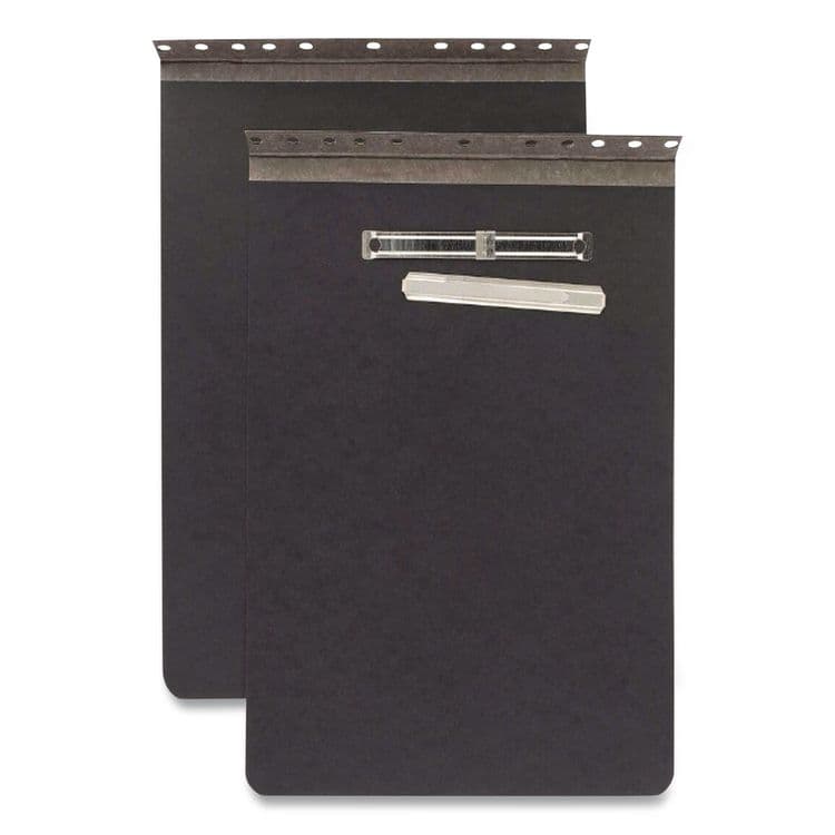 ACCO BRANDS, . Pressboard Report Cover with Tyvek Reinforced Hinge, Two-Piece Prong Fastener, 2" Capacity, 8.5 x 14, Black/Black (ACC19921) thumbnail 4