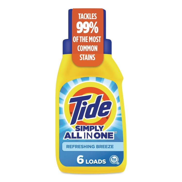 PROCTER & GAMBLE Simply All-In-One Liquid Laundry Detergent, Refreshing Breeze, 10 oz Bottle, 12/Carton (PGC00763) thumbnail 3