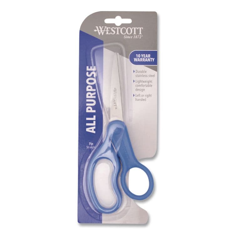 ACME UNITED CORPORATION Preferred Line Stainless Steel Scissors, 7" Long, 2.5" Cut Length, Straight Blue Handle (ACM44217) thumbnail 4