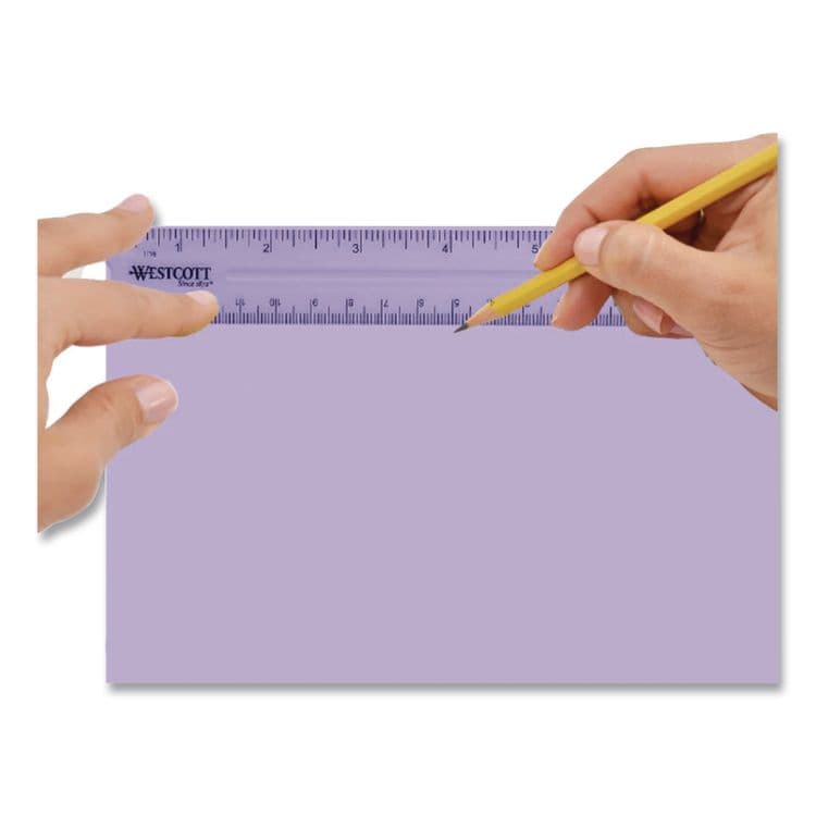 ACME UNITED CORPORATION Transparent Shatter-Resistant Plastic Ruler, Standard/Metric, 6" Long, Clear (ACM45016) thumbnail 3
