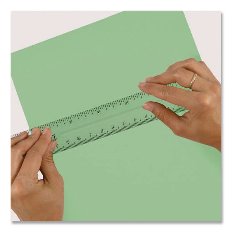 ACME UNITED CORPORATION Transparent Shatter-Resistant Plastic Ruler, Standard/Metric, 6" Long, Clear (ACM45016) thumbnail 4