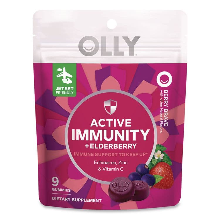 UNILEVER Active Immunity + Elderberry Gummy, Berry Brave, 9/Pack (LIL46296)