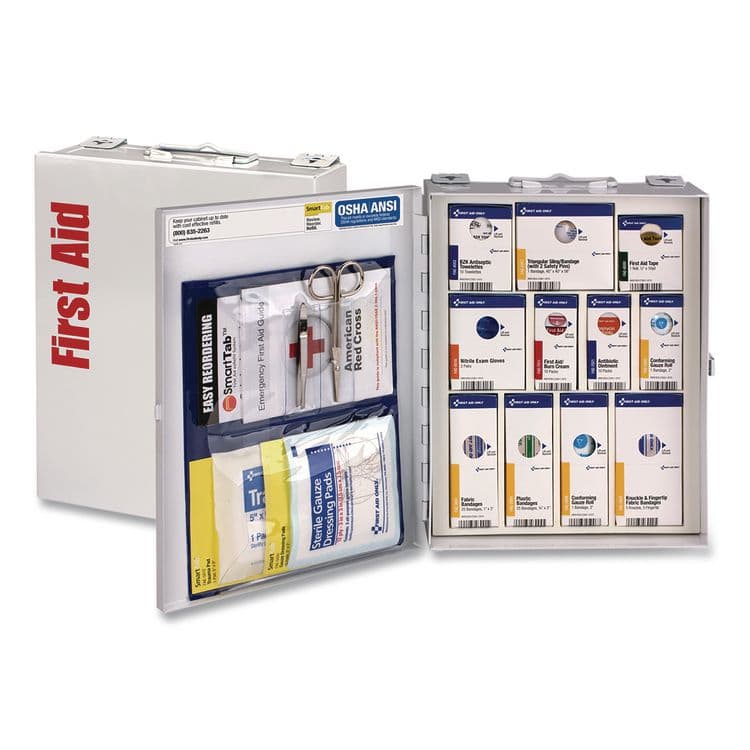 FIRST AID ONLY, . SmartCompliance First Aid Cabinet Without Medication, 112 Pieces, Metal Case (FAO1050FAE0103)