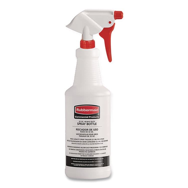 RUBBERMAID COMMERCIAL PROD. Executive Series Heavy-Duty Spray Bottle, 32 oz, White (RCPFG9C03060000)