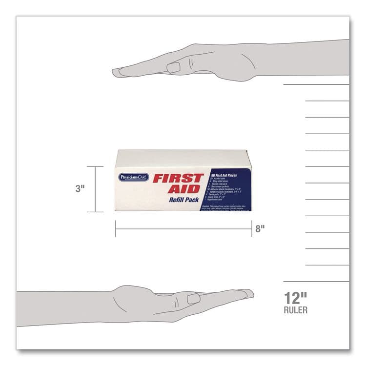 ACME UNITED CORPORATION First Aid Kit Refill for 25 People, 96 Pieces (PHY40001) thumbnail 2