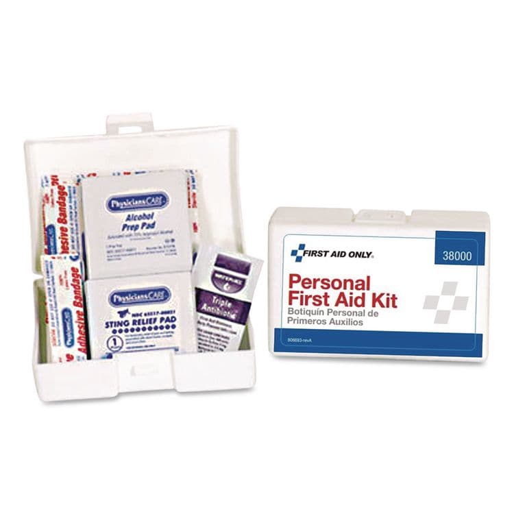 FIRST AID ONLY, . Personal First Aid Kit, 37 Pieces, Plastic Case (FAOACM38000)
