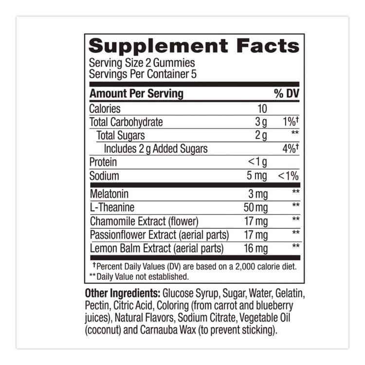 UNILEVER Sleep Gummy, Blackberry Zen, 10/Pack (LIL1517) thumbnail 4