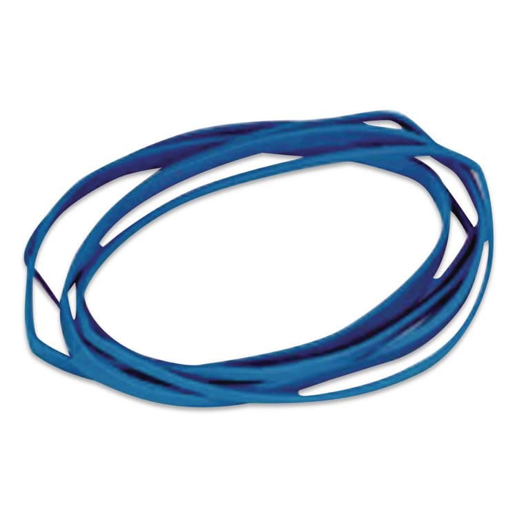 ALLIANCE RUBBER Antimicrobial Non-Latex Rubber Bands, Size 64, 0.04" Gauge, Cyan Blue, 4 oz Box, 95/Box (ALL42649) thumbnail 2