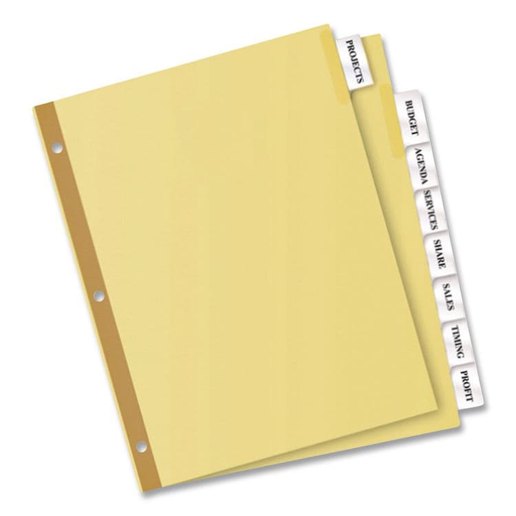 AVERY PRODUCTS CORPORATION Plastic Insertable Dividers, 8-Tab, 11 x 8.5, Clear Tabs, 1 Set (AVE11468) thumbnail 4