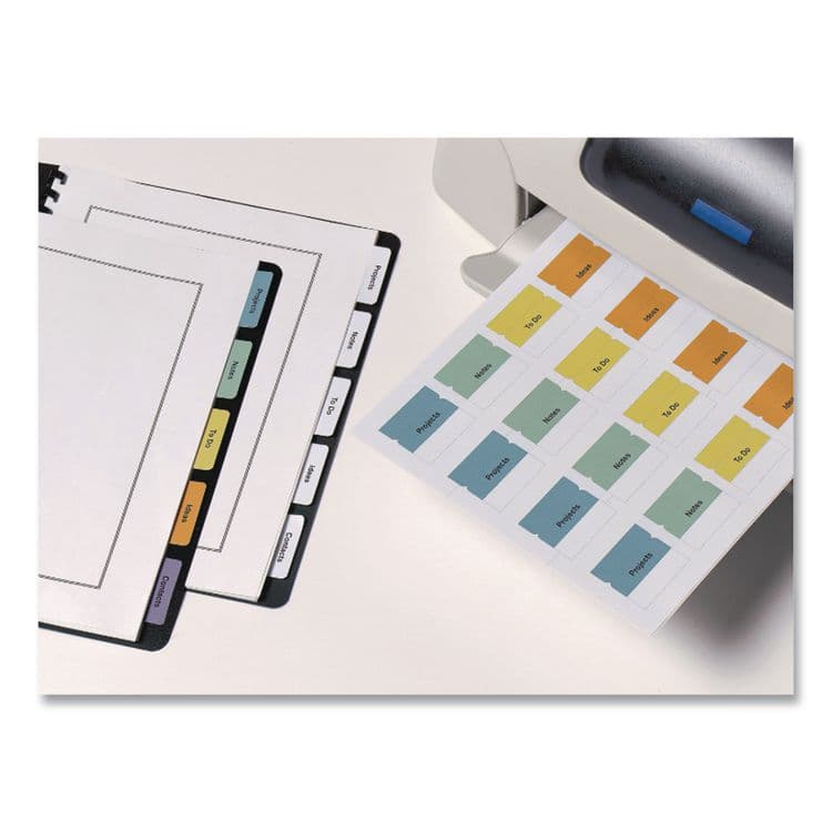 AVERY PRODUCTS CORPORATION Printable Plastic Tabs with Repositionable Adhesive, 1/5-Cut, White, 1.75" Wide, 80/Pack (AVE16282) thumbnail 3